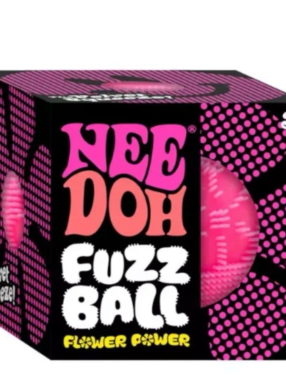 NeeDoh Fuzz Ball Flower Power Stress Toy – Pink